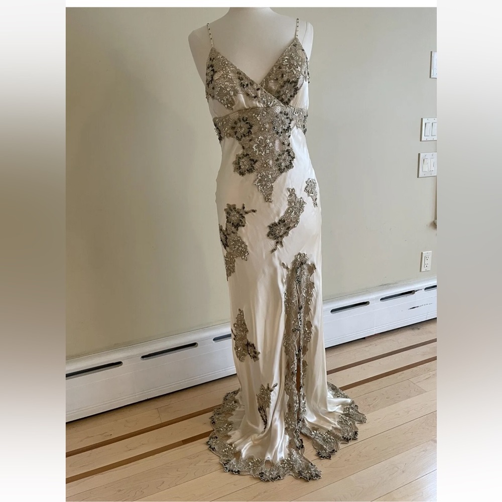 SUE WONG Stunning Sequin Beaded Dress Gown 12 - Picture 4 of 15